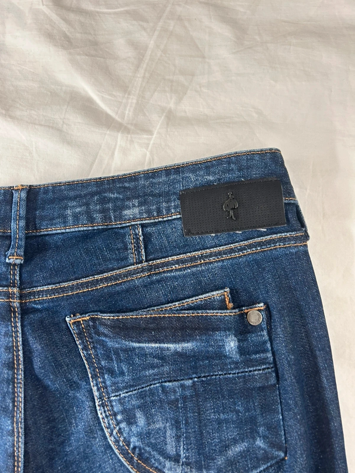 Navy blue slim fit jeans – photo 14